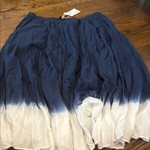 Navy and White Ombre Skirt